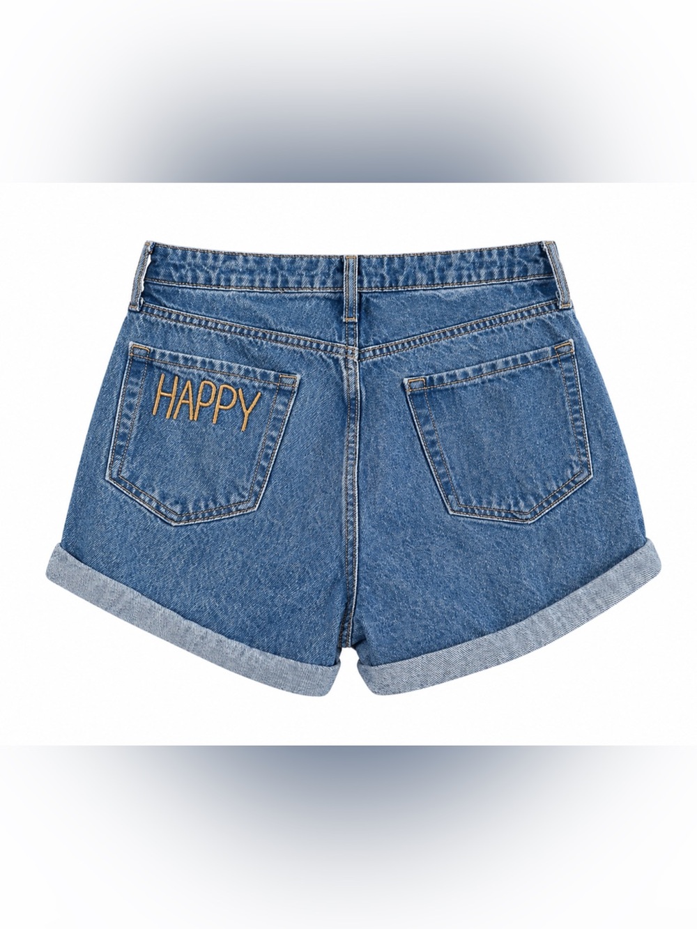 Wild Fable Happy Embroidered Mom Jean Shorts | $25 MSRP